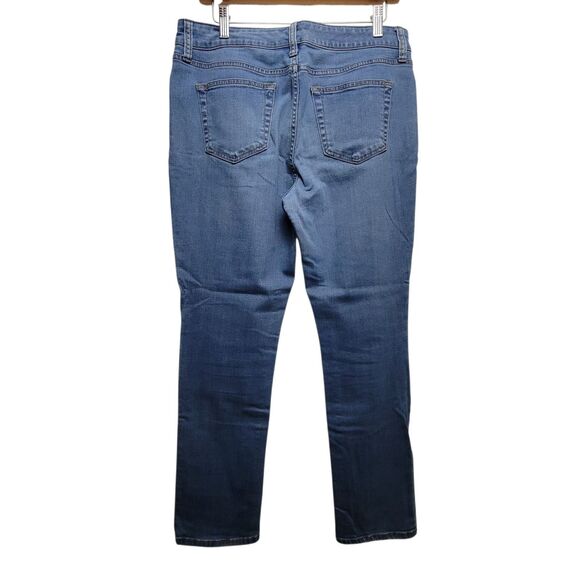 St. John's Bay Light Wash Straight Leg Whisker Faded Jeans Size 12 Petite - Picture 2 of 10